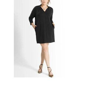 SHEGUL Valentina Dress lagen look loose fit tunic Black sz L